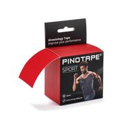 PINOTAPE Bande de kinésiologie de sport - Adhérence extra forte - Rayon imperméable - Sans latex - 5 m x 5 cm - Rouge