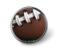 Pin's à boutons ronds en forme de dentelle de football américain pour femmes et hommes - Épingles amusantes pour sacs à dos, sacs, costumes, accessoires en métal cool, style, Circular, Aluminium, Pas