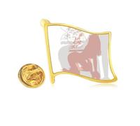 Pin's à épinglette en métal doré avec drapeau de la femme