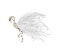 Pin's à revers léger pour veste en plumes de flamant rose unique avec pierres de zircon accessoires de mode flamant rose, フリーサイズ