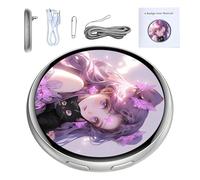 Pin's Anime HD tactile rechargeable portable dynamique | Badge électronique pour fans d'anime, enfants, adultes, congrès de bande dessinée, festival ACG, événement cosplay