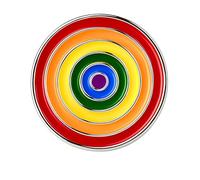 Pins Arc En Ciel | Pride Pins LGBT | Broche Argentée Badge Drapeau | Accessoire Argenté Original Symbolique Communauté | Bijou Unisexe Pour Homme Et Femme | You Are Safe wWth Me