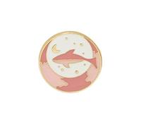 Pin's assortis baleine et astronaute - Ensemble de bijoux en alliage de métal robuste avec options pêche/bleu, insigne de couple plaqué argent plaqué or, Einheitsgröße, comme décrit