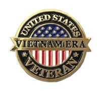 Pin's avec motif drapeau américain de l'ère du Vietnam, 1 x 1.5 Inches, Acier allié, Sans pierre précieuse