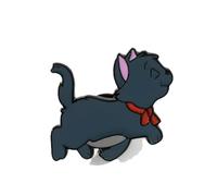 Pins Berlioz des Aristochats, Chat Gris Bleu, Aristocats, Dessin Animé Classique Vintage, Epinglette Accessoire Sacs Vetements 2.3 x 2.7 cm