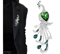 Pins, Broche Paon Vert, Broches médiévales pour femme, broches personnalisées, broches vintage, 35 * 90mm