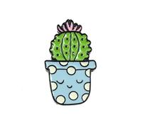 Pin's Cactus Rond En Pot - Fleurs - qualité de finition - Epingle - Broche - Badge - PINS ANIMAUX et NATURE