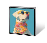 Pin's carré léger avec lunettes de soleil unisexe pour vêtements, châle, chapeau