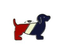 Pin's chien basset Bleu blanc rouge - CLJ Charles Le Jeune - France - Fantaisie - Adulte - Acier - Bleu