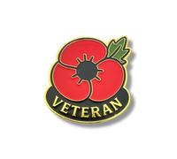 Pin's commémoratif pour vétéran coquelicot 3,5 cm, Small, Émail