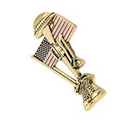 Pin's commémoratif soldat vintage avec gravure détaillée sur métal, accessoire armé pour collectionneurs et collectionneurs patriotiques, One Size, Comme décrit