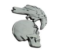 Pin's Crâne Et Corbeau - Bicker - 4,6x4,2cm - Tête de mort - qualité de finition - Epingle - Broche - Badge - PINS GOTHIQUES