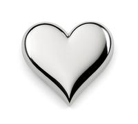 Pins Cœur Argenté | Broche Femme Vêtement | Métal 3D | Cadeau fete des Mères original | French Pin | Accessoire Mode Saint Valentin | Bijoux Coeur Fantaisie pour Veste ou Sac