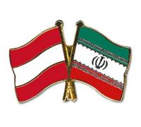 Pin's d'amitié Autriche Iran Drapeau national Double broche Drapeau Pin's
