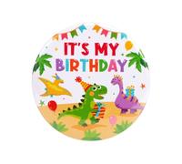 Pin's d'Anniversaire Dinosaure, Dessin Animé Mignon Pin's Joyeux Anniversaire pour Garçons et Filles Amusant Badge Bouton pour Enfants Thème Dinosaure Cadeaux et Décorations de Fête