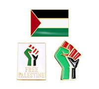 Pin's de drapeau de la Palestine, badge de drapeau de la Palestine, badge en métal de palestine, badge de drapeau palestinien, badge national en émail de la Palestine, je suis debout avec épingle de