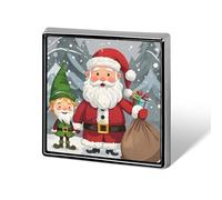 Pin's de Noël traditionnel personnalisé en alliage d'aluminium - Mini broche classique - 1,8 x 1,8 cm - Pour sacs à dos, chapeaux, costumes, vestes, vêtements