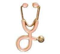Pin's d'infirmière, broches médicales pour femmes, stéthoscope en émail, bijoux de vestes insigne, Klein, Métal non précieux