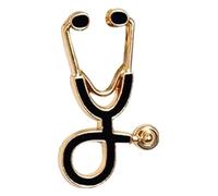 Pin's d'infirmière, broches médicales pour femmes, stéthoscope en émail, bijoux de vestes insigne, Klein, Métal non précieux