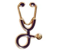 Pin's d'infirmière, broches médicales pour femmes, stéthoscope en émail, bijoux de vestes insigne, Klein, Métal non précieux