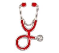 Pin's d'infirmière, broches médicales pour femmes, stéthoscope en émail, bijoux de vestes insigne, Klein, Métal non précieux