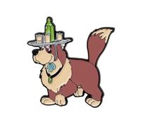 Pin's Disney Peter Pan - Chien Nana portant un Plateau - Dessin Animé Vintage Retro - Epinglette Pin Broche Decorative 3.2 x 3.2 cm - Accessoire Vetement Sac Trousse