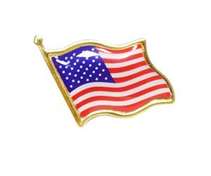 Pin's drapeau américain - Broche drapeau américain ondulé en émail avec finition cristal, épingle patriotique des États-Unis pour homme et femme, veste de costume, vêtements, sacs et chapeaux, cadeau