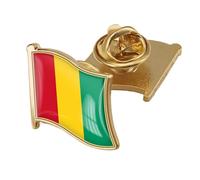 Pin'S Drapeau De La Guinée - Nouveauté, Drapeau Imprimé En Cristal, Épingles Patriotiques, Drapeau National, Broche Souvenir, Cadeau Pour Hommes Et Femmes