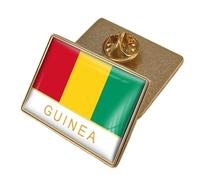 Pin'S Drapeau De La Guinée - Nouveauté, Drapeau Imprimé En Cristal, Épingles Patriotiques, Drapeau National, Broche Souvenir, Cadeau Pour Homme Et Femme
