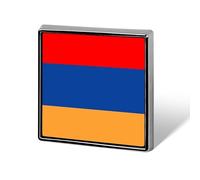 Pin'S Drapeau De La République D'Arménie Broche Créative En Forme De Carré De Cercle Cœur Souvenir Patriotique De Style National Accessoire Fantaisie Unisexe