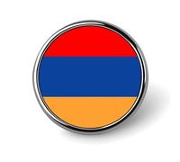 Pin'S Drapeau De La République D'Arménie Broche Créative En Forme De Carré De Cercle Cœur Souvenir Patriotique De Style National Accessoire Fantaisie Unisexe
