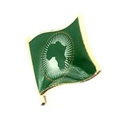 Pin's drapeau de l'Union africaine en métal, Métal