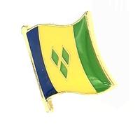 Pin's drapeau de Saint Vincent-et-les Grenadines Caraïbes en métal émaillé