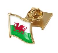 Pin'S Drapeau Du Pays De Galles - Nouveauté, Épinglette En Cristal Imprimée, Drapeau National, Broche Souvenir, Cadeau Pour Homme Et Femme