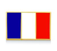 Pins Drapeau Français Pour Hommes Rectangle Bleu Blanc Rouge - Pin Tricolore Écusson Broche Dorée