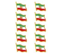 Pins drapeau Iran, lot de 12/50/100 pièces, métal, insigne lion soleil et couronne Perse, broche souvenir pour cérémonies, cadeaux et collection (100 Pcs)