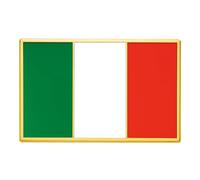 Pins Drapeau Italien Doré en Métal Émaillé pour Vêtements | Broche Élégante Italie | Accessoire Patriotique | Pin's Souvenir National | Kit Supporter Homme Femme | Drapeaux Pays Italia