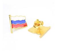 Pin's drapeau national de la Russie en cristal époxy métal épissure badge peinture souvenir costume personnalité bijoux commémoratifs traitement de la mode