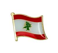 Pin's Drapeau National Libanais Pays République Libanaise en émail - Broche Patriotique Métal 1,9 x 1,6 cm - Symbole du Patrimoine et Identité Libanais