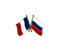 Pin's Drapeaux Jumelage France - Russie - Jumelage - qualité de finition - Epingle - Broche - Badge - Jumelage et Fraternité