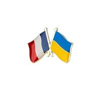 Pin's Drapeaux Jumelage France Ukraine - Engagés - qualité de finition - Epingle - Broche - Badge - Jumelage et Fraternité