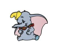 Pins Dumbo Elephant, Pin's Dessin Animé Bleu et Jaune, Mignon, Epinglette Accessoire Vetement Sacs Vintage, 3 x 3.4 cm