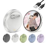 Pin's électronique d'affichage numérique - Broche de badge numérique avec écran tactile HD de 1,8", badges électroniques numériques, contrôle par application Bluetooth avec affichage vidéos/photos