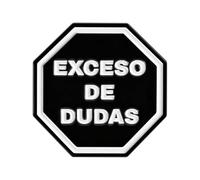 Pin's en émail avec panneau d'avertissement espagnol BAJO NIVEL DE PACIENCIA EXCESO DE DUDAS Punk Cool Bijoux Cadeau pour Amis, 1.0*1.0*1.0