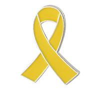Pin's en émail avec ruban jaune - Soutien pour l'espoir, la force et les soins, la sensibilisation au cancer des os - Broche pour l'inspiration quotidienne et l'appréciation des héros, 3.8*2.4cm, Zinc