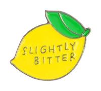 Pin's en émail citron légèrement amer en forme de fruit