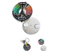Pin's en émail coloré, Roue de Couleurs rotative à 20 Teintes, 2026 Nouvelles épingles créatives à Revers colorées for soulager Le Stress et identifier Rapidement Les Relations tonales(A)