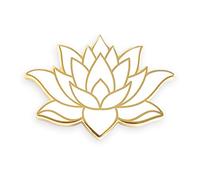 Pin's en émail en forme de fleur de lotus blanc