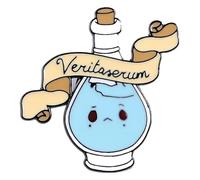 Pin's en émail pour l'école magique, potions magiques, bière au beurre, film magique, Klein, Métal non précieux