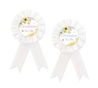 Pin's en fer blanc « Uncle To Bee » sur le thème « What Will it Bee » pour meilleur oncle, rosace blanche pour révélation du sexe, cadeaux pour fête prénatale sur le thème des abeilles, fer blanc,